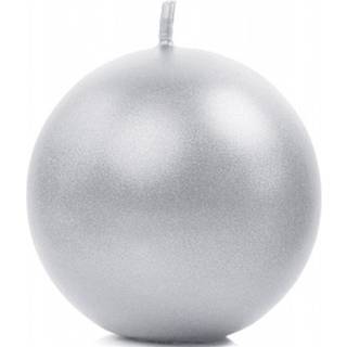 Sølv kuglelys, 8 cm