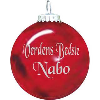 Rolsted Copenhagen Verdens Bedste Nabo julekugle rød