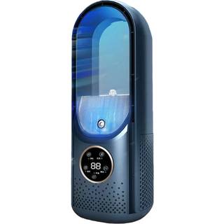 Tlily Luftkøler med LED-display, Luftkonditionering, Fugtgivning, Elektrisk Vifte, 6 Hastigheder, Støjsvag, Timer, Fugtervifte, Blå