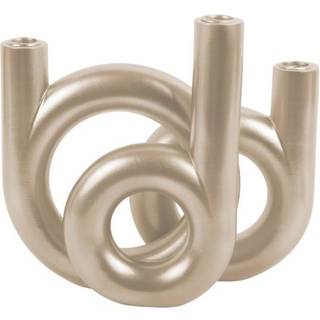 Lysestage Rings 12x20cm guld
