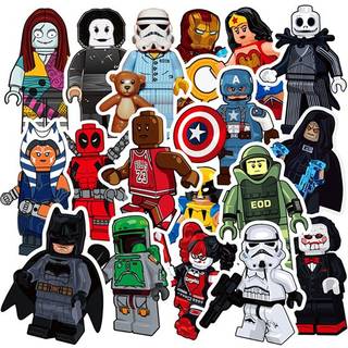 Klistermærker med LEGO-tema - 100 stk