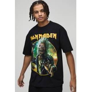 Mens Black Oversized Iron Maiden License T-Shirt
