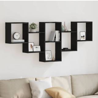 Væghylde 159X18X66 Cm Konstrueret Træ - Sort eg