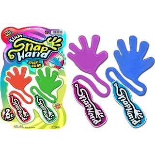 Ja-Ru super stretchy klistret h?ndfidget leget?j (1 pakke 2 kl?brige h?nder) klistret klap h?nd til b?rn og voksne. Bulk Party favoriserer goodie
