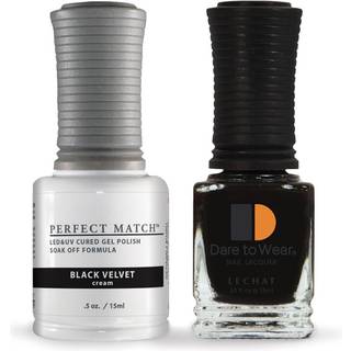 Lechat - Perfect Match Gel Polish - Black Velvet -Black With Cream Finish - (0,5 ounce) - Nem anvendelse - Sl? af med formlen