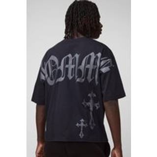 Mens Black Oversized Boxy Homme Cross T-Shirt