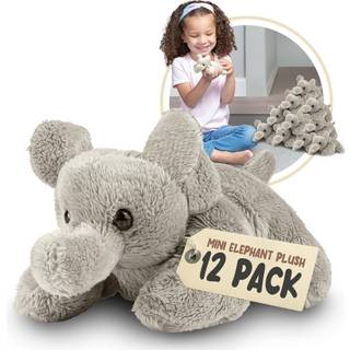 Forest & tolvte mini elefant plys legetøj 12 pk elefant udstoppede dyr fyldt dyr til piger og drenge safari dyr figurer til fest favoriserer good