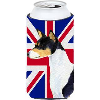 Basenji med den engelske union Jack British Flag Tall Boy Beverage Isulator Hugger SS4956TBC