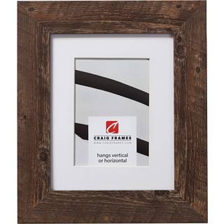 Craig rammer amerikansk stald 11 x 17 tommer faux barnwood -billedramme matet for at vise et 8 x 12 tommer fotobrunt
