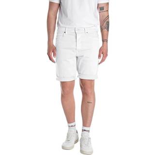Replay RBJ981 Stretch Denim Shorts White