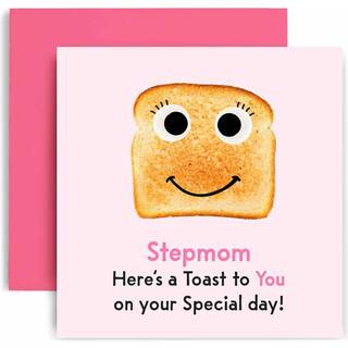 Huxters f?dselsdagskort til kvinder - Speciel toast til stedmor Tillykke med f?dselsdagskort til f?dselsdag Motheras Day - Stepmom f?dselsdagskor