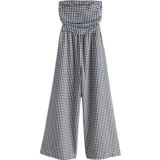 Next Mono Gingham Bandeau Seersucker Jumpsuit
