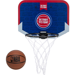 Franklin Sports NBA Detroit Pistons Mini Over The Door Basketball Hoop - Brne Indendrs Mini Hoop med Bold - NBA Fan Shop Legetj til Sovevrels