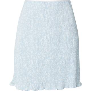 Pieces Pcflora Hw Short Skirt Cashmere Blue Aop:small Flower L