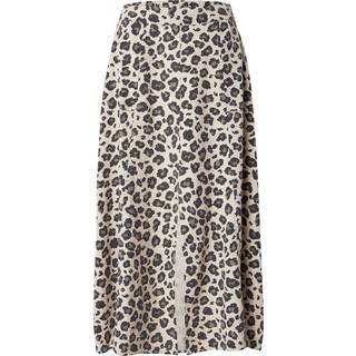 Freequent Nederdel - FQLavisco Lang Leopardprint og Sort Str. XXL Freequent.dk