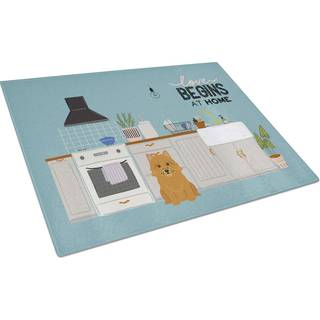 Caroline's Treasures CK7724LCB Norwich Terrier Kitchen Scene Glass Cutting Board Stor dekorativt tempereret glas Køkkenskæring og serveringsplade