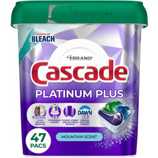 Cascade Platinum Plus Opvaskemaskine Pods Opvaskemaskine Opvaskemiddel Opvaskemiddel Sbe Mountain 47 Count