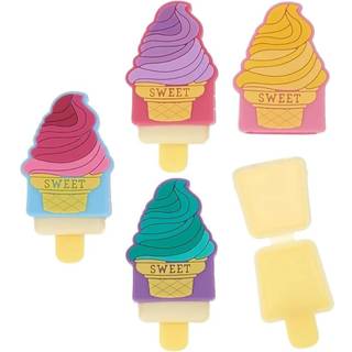 Sjove Express Expressions Ice Cream Lip Gloss Set - 0,04 oz Farverig plastbeholder med Lip Gloss Perfekt til b?rnepr?miev?gge og indl?sningst?lle