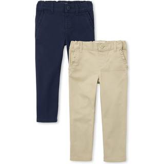 B?rnenes sted Baby Toddler Girls Skinny Chino Pants Sandy/Tidal 2 Pack 3T