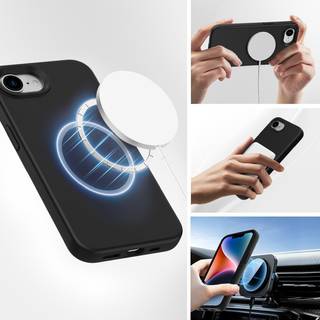 4smarts - iPhone 16e Silikone Cover - MagSafe Kompatibel - Sort