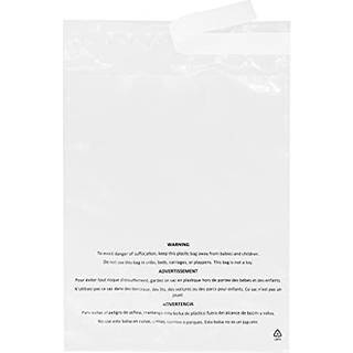 Polypackers polyposer med kv?lningsadvarsel Permanent kl?bemiddel FBA-kompatible til emballagekl?dningshirts og mere-15mil LDPE Plastic 4 tommer