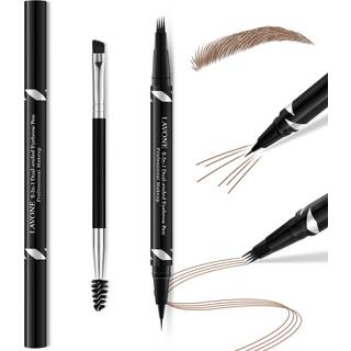 ?jenbrynspen 2-i-1 dual-endet vandt?t ?jenbrynblyant med 4 spids mikrobladende ?jenbrynspen og ultra-pr?cise brynblyant dobbelt-endet ?jenbryn b?