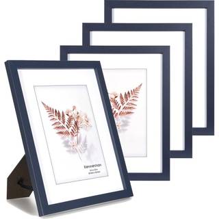 Kennethan 8x10 Picture Frame Navy Blue 4 stk i 1 sæt 8x10 Ramme kan vise 5x7 billede med Mat eller 8x10 uden måtten på væggen eller bordet