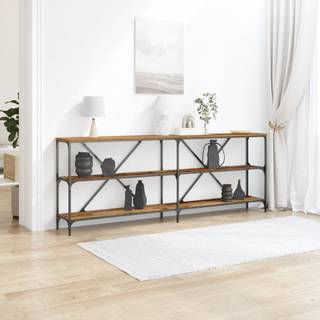 Konsolbord Gammelt Træ 200x30x75 cm Ingeniørtræ og Stål