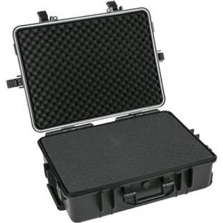 Vandtæt trolley flightcase. Indvendige mål: 590 x 420 x 190 mm.