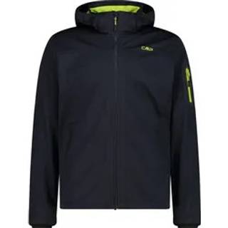 CMP Jacket Zip Hood Light Melange Softshelljakke Herrer størrelse 46 farve sort/blå