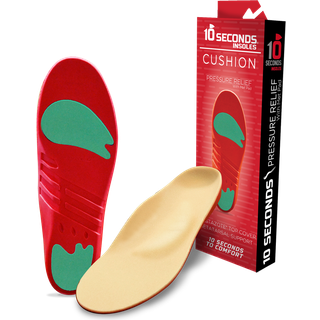 10 sekunder trykaflastning 3030 med metatarsal pude - Ultra -polstret - Medium Arch Support - Medium buehøjde trim til at passe forme til fodplas