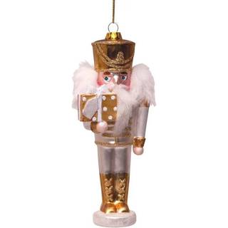 Vondels glas ornament | Nøddeknækker i guld H16 cm