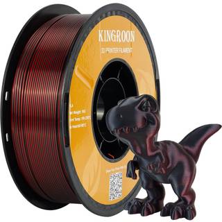 Kingroon Pla 3D-printerfilament Dual Color Silk Pla Filament Dimensionel n?jagtighed +/- 0,03 mm 1 kg spole (2,2 lbs) 1,75 mm sort r?d