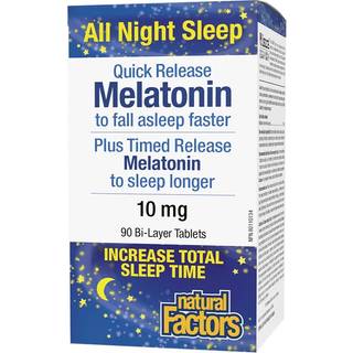 Natural Factors – Melatonin Quick Release Plus Timed Release 10 mg, 90 tabletter