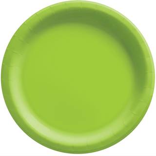 Kiwi Green Round Paper Plates - 10 """" (20 pc) - Perfekt til fester Picnics & Everyday Meals
