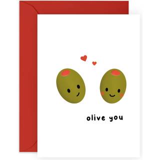 Krlighedskort til hende - Romantisk jubilumskort til ham - Oliven dig - Sjove madordspil - Fdselsdagskort til kresten - Jeg elsker dig-kort -