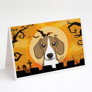 Halloween Beagle lykønskningskort og konvolutter pakning af 8