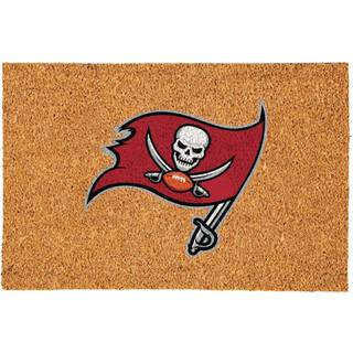 Team Sports America NFL Tampa Bay Buccaneers Coir Doormat Officiel Officiel Logo Fuldfarve Logo Ekstra stor hoveddør Mat udendørs indendørs indga