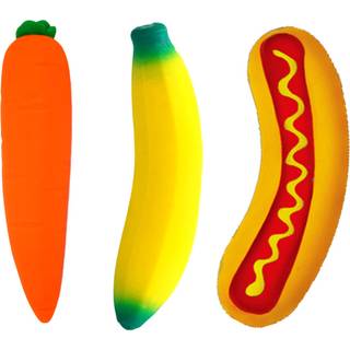 JA-RU Stretchy Banan Gulerod & Hot Dog. Sanselegetj (3-pak) afspndingslegetj | Fidget legetj til brn og voksne. Autisme Angst terapi Squishy