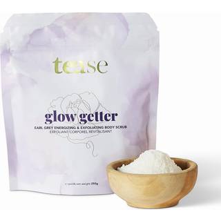 Drille te eksfolierende kropsskrub - glød getter organisk kropsskrub lavet med organisk sukkerrør Earl grå te organisk kokosnøddeolie og vitamin