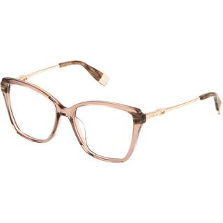 Furla VFU830 0805 54 Briller Kvinder Brun - Shiny Transparent Light Brown Marble Lam - 54mm