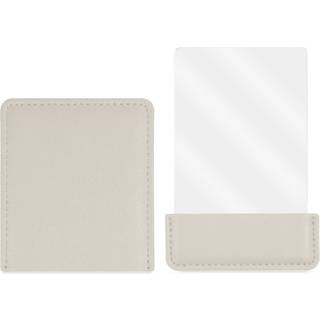 Bangboom b?rbart rejsespejl med beskyttende d?kning rustfrit st?l spejl kompakt ultra tyndt rektangel makeup forf?ngelighed spejl lille h?ndholdt