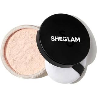 Sheglam bagt gl?dindstilling pulverolie kontrol l?s ansigt pulver gennemsigtig porefri fejlfri glat fine linjer gl?dende pulver - lyserosa