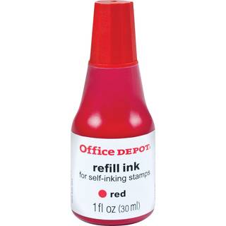 Office Depot Selvindkoblende p?fyldning bl?k 1 oz. R?d 034208