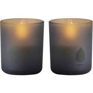 UYUNI LED lys i glas grå H7 cm 2 stk.