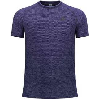 Odlo Men's T-shirt Crew Neck S/S Essential Seamless Eclipse Melange, S