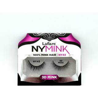 LAFLARE 3D NY MINK -øjenvipper 100% Real Mink Hair Lashes Luxury Makeup Natural Light Trendy Variety Genusable Multi Layered Real Mink Hair Lashe