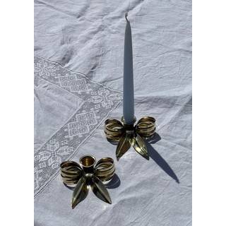 Lysestage formet som en sløjfe | Poleret Skinnende Messing