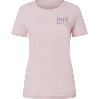 super.natural Women's Logo Lines Bio Jersey Tee Merino-shirt Damer størrelse L farve pink