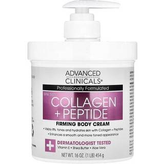 Avancerade kliniska Collagen Peptider Body Lotion & Face Moisturizer | Peptid infunderad kollagenlotion för kvinnor och män hjälper till att förb